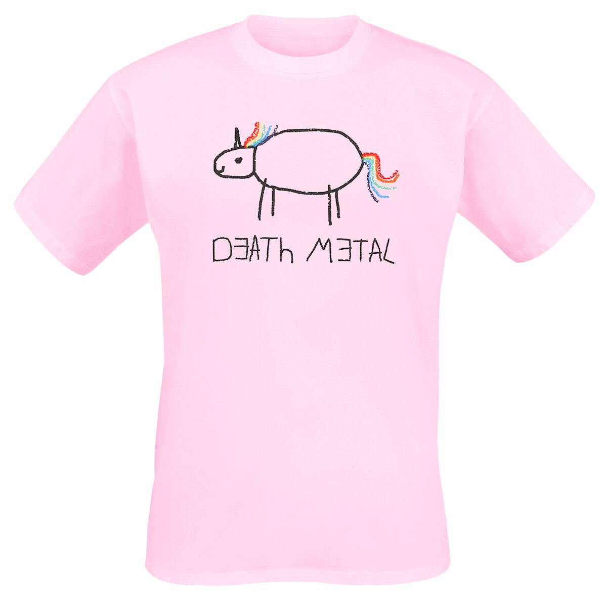 T-Shirt Manches courtes Unicorn de Death Metal - S à 3XL - pour Homme - rose clair - Death Metal