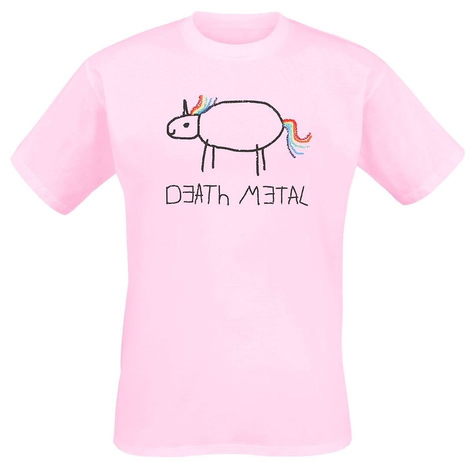 T-Shirt Manches courtes Unicorn de Death Metal - S à 3XL - pour Homme - rose clair - Death Metal