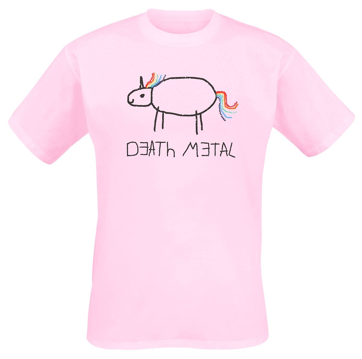 T-Shirt Manches courtes Unicorn de Death Metal Unicorn - S à 3XL - pour Unisexe - rose clair - Death Metal Unicorn
