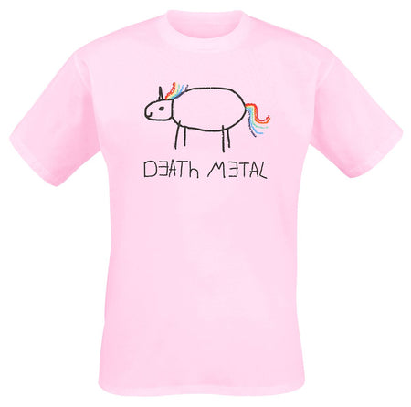 T-Shirt Manches courtes Unicorn de Death Metal - S à 3XL - pour Unisexe - rose clair - Death Metal