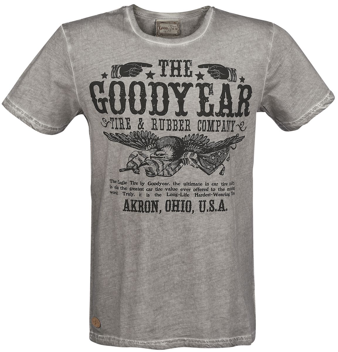 T-Shirt Manches courtes Rockabilly de GoodYear - Kokomo - S à XXL - pour Homme - anthracite - Goodyear