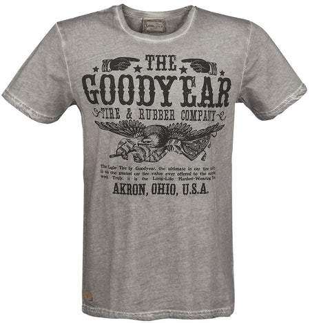 T-Shirt Manches courtes Rockabilly de GoodYear - Kokomo - S à XXL - pour Homme - anthracite - Goodyear