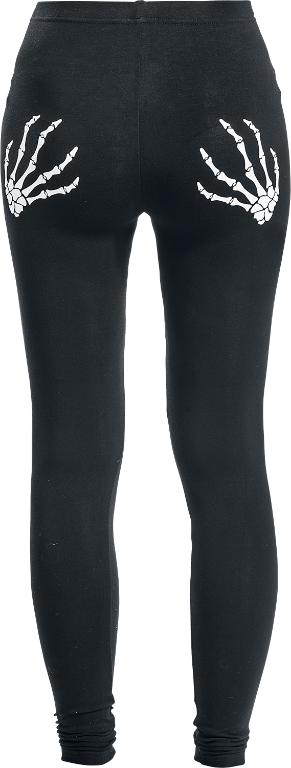 Legging Gothic de Banned Alternative - Crâne Lacéré - S à XL - pour Femme - noir - Banned Alternative - View 2