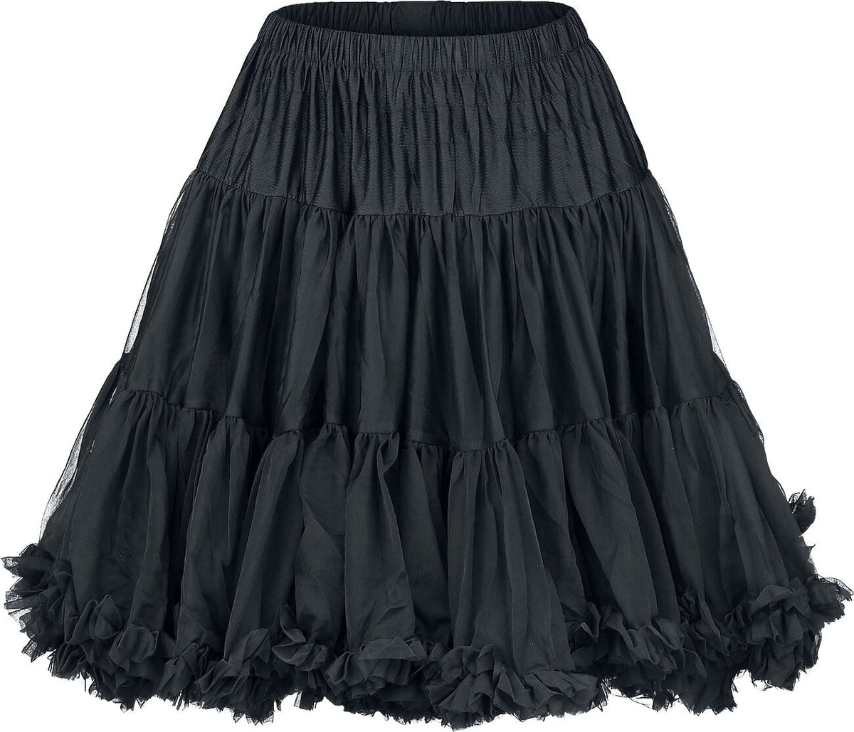 Jupe mi-longue Rockabilly de Banned Alternative - Jupon Walkabout - XS-S à XL-XXL - pour Femme - noir - Banned Alternative