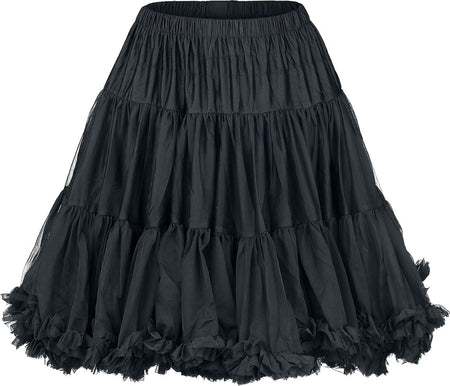 Jupe mi-longue Rockabilly de Banned Alternative - Jupon Walkabout - XS-S à XL-XXL - pour Femme - noir - Banned Alternative