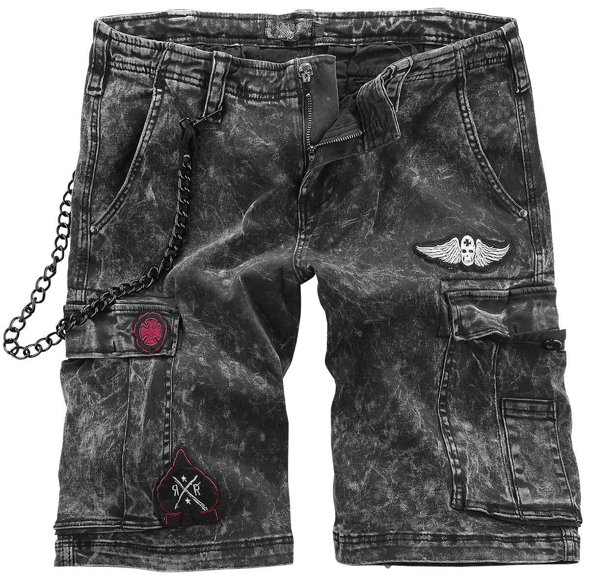 Short  de Rock Rebel by EMP - Garageland - S à M - pour Homme - gris foncé - Rock Rebel by EMP