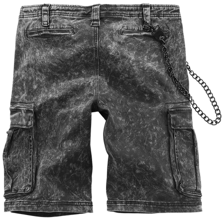 Short  de Rock Rebel by EMP - Garageland - S à M - pour Homme - gris foncé - Rock Rebel by EMP - View 2