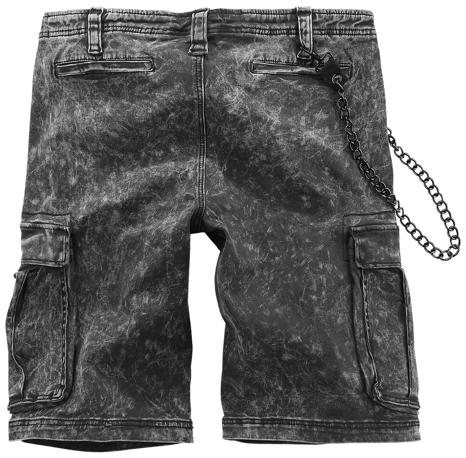 Short  de Rock Rebel by EMP - Garageland - S à M - pour Homme - gris foncé - Rock Rebel by EMP - View 2