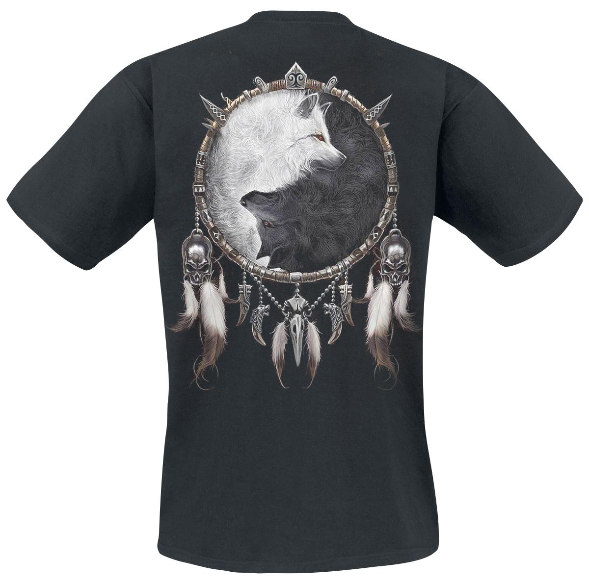 T-Shirt Manches courtes Gothic de Spiral - Wolf Chi - S à 4XL - pour Homme - noir - Spiral - View 2