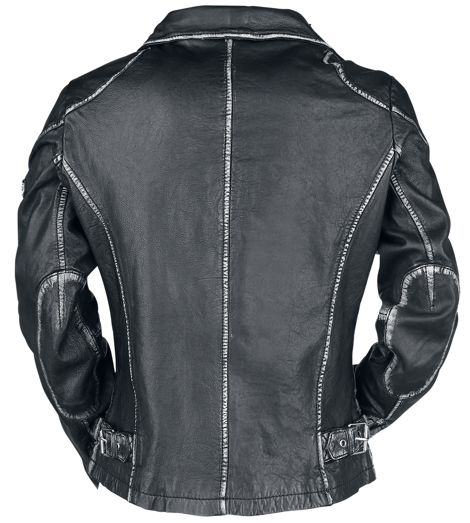 Veste en cuir  de Mauritius - PGG LULV - S à 5XL - pour Femme - noir - Mauritius - View 2