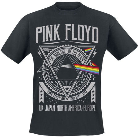 T-Shirt Manches courtes  de Pink Floyd - The Dark Side Of The Moon - Tour 1972 - M à 3XL - pour Homme - noir - Pink Floyd