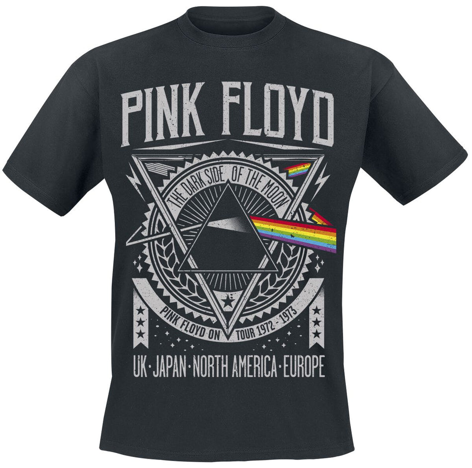 T-Shirt Manches courtes  de Pink Floyd - The Dark Side Of The Moon - Tour 1972 - M à 3XL - pour Homme - noir - Pink Floyd