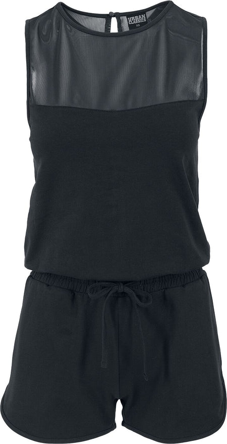 Salopette  de Urban Classics - Combishort Tech Mesh Femme - XS à XL - pour Femme - noir - Urban Classics