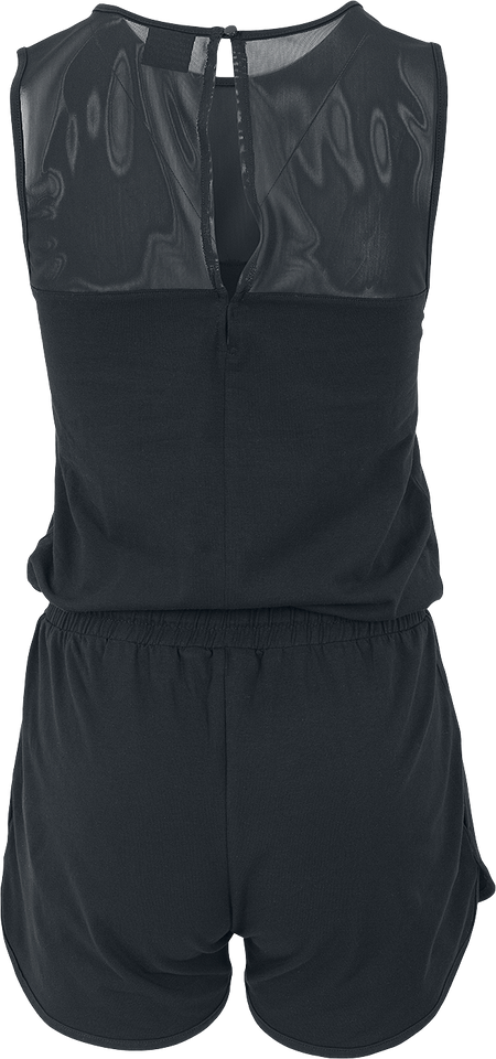 Salopette  de Urban Classics - Combishort Tech Mesh Femme - XS à XL - pour Femme - noir - Urban Classics - View 2