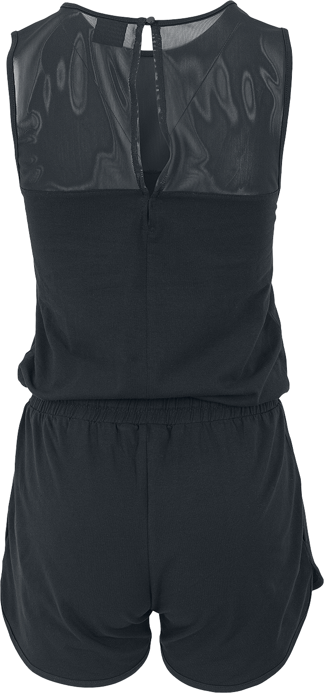 Salopette  de Urban Classics - Combishort Tech Mesh Femme - XS à XL - pour Femme - noir - Urban Classics - View 2