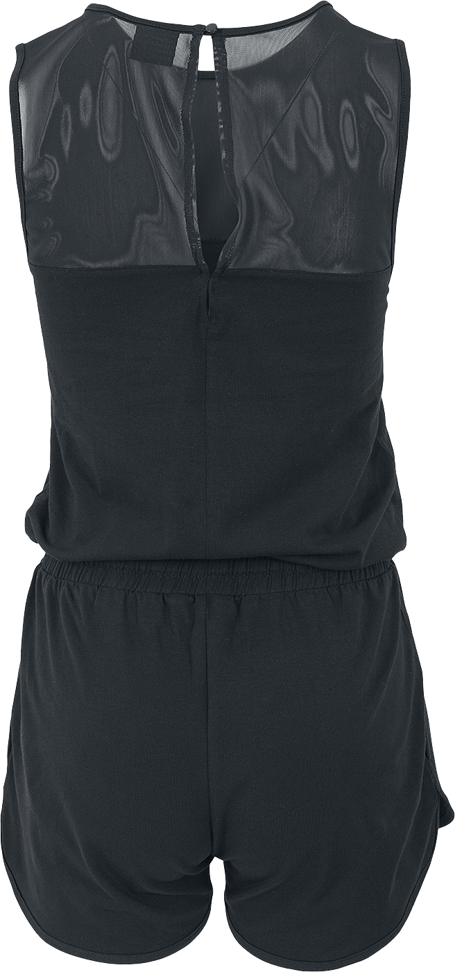 Salopette  de Urban Classics - Combishort Tech Mesh Femme - XS à M - pour Femme - noir - Urban Classics - View 2
