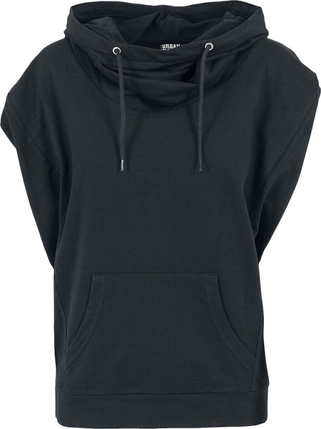 T-Shirt Manches courtes  de Urban Classics - Haut Sans Manches À Capuche Femme - XS à XL - pour Femme - noir - Urban Classics