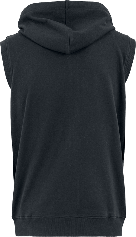 Sweat-shirt zippé à capuche  de Urban Classics - Sleeveless Terry Zip Hoodie - S à 5XL - pour Homme - noir - Urban Classics - View 2