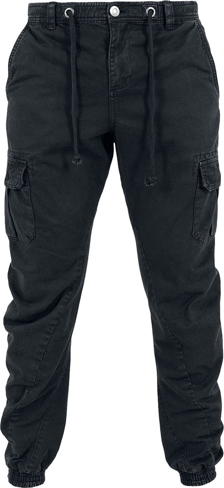 Pantalon Cargo  de Urban Classics - Treillis élastiqué - S à 5XL - pour Homme - noir - Urban Classics