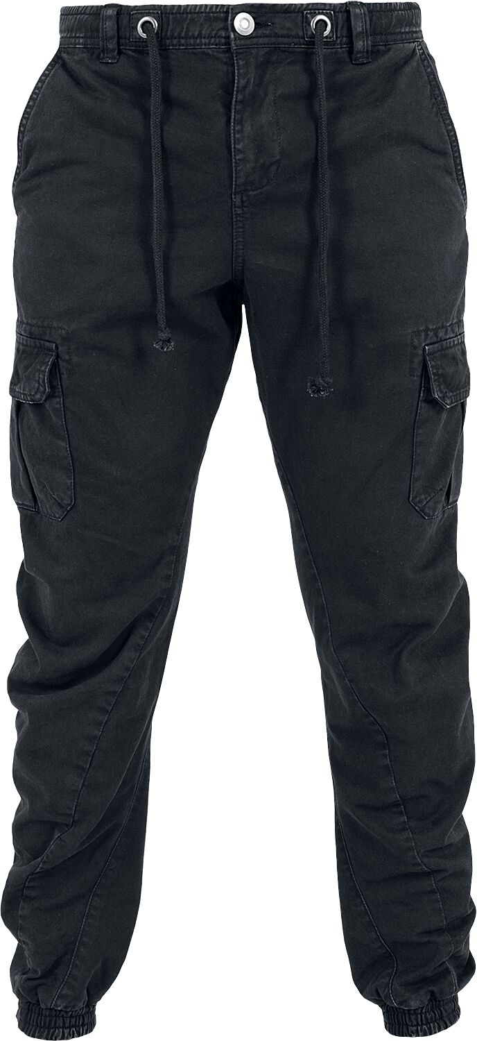 Pantalon Cargo  de Urban Classics - Treillis élastiqué - S à 5XL - pour Homme - noir - Urban Classics