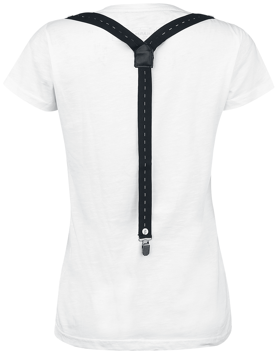 T-Shirt Manches courtes  de Rammstein - Suspender - S à XL - pour Femme - blanc - Rammstein - View 2