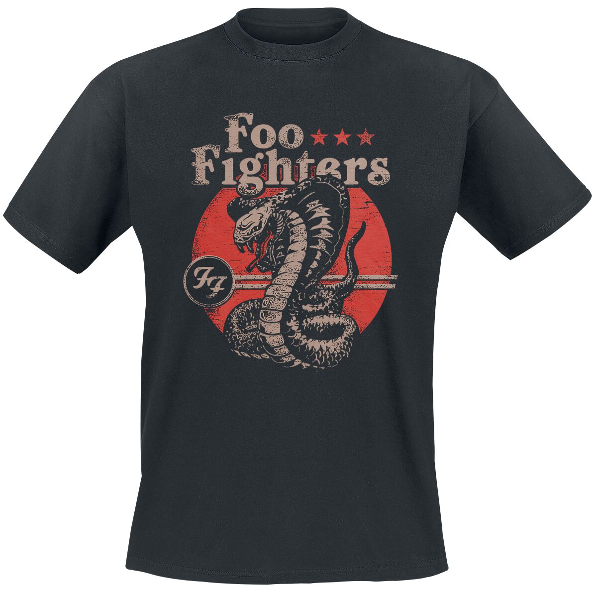 T-Shirt Manches courtes  de Foo Fighters - Snake - S à XXL - pour Homme - noir - Foo Fighters