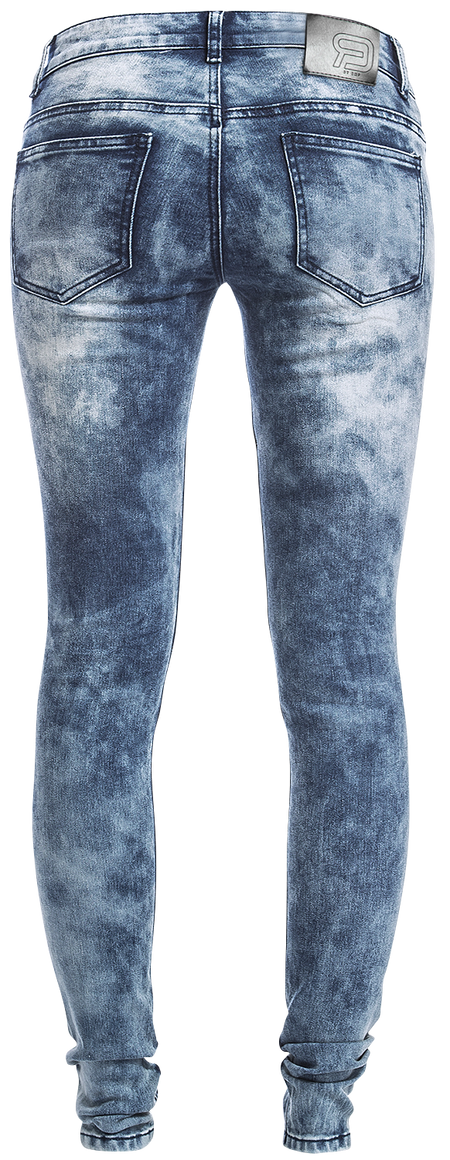 Jean  de Forplay - Pantalon Style Motard - W27L32 à W34L34 - pour Femme - bleu - Forplay - View 2