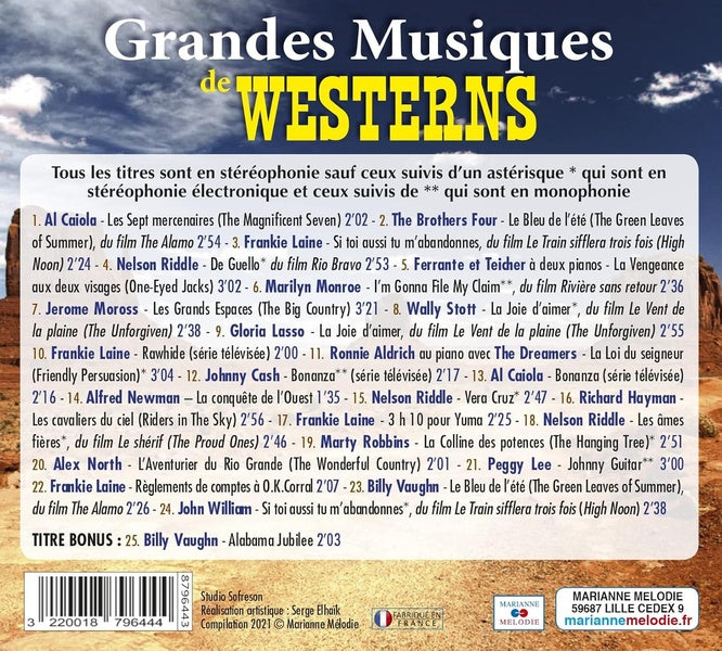 Grandes musiques de westerns - Front Cover