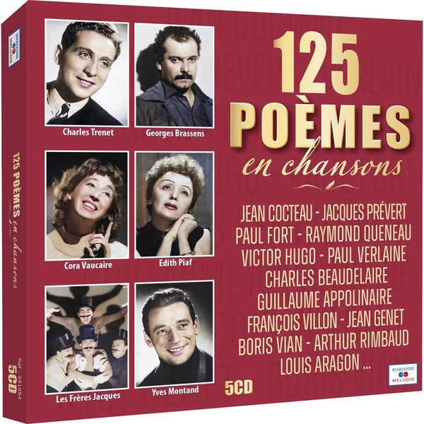 125 poèmes en chansons - Front Cover