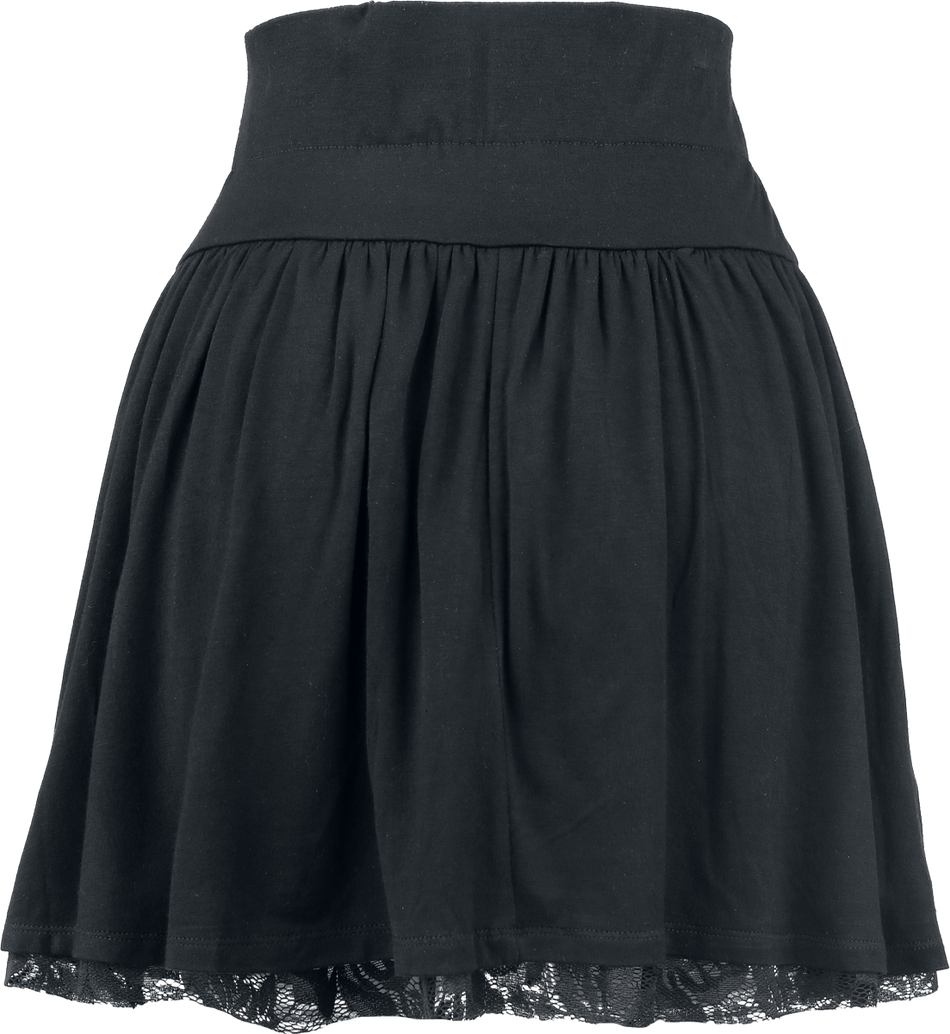 Jupe courte  de Rotterdamned - Jupe Agrémentée De Dentelle - XS à 3XL - pour Femme - noir - Rotterdamned - View 2