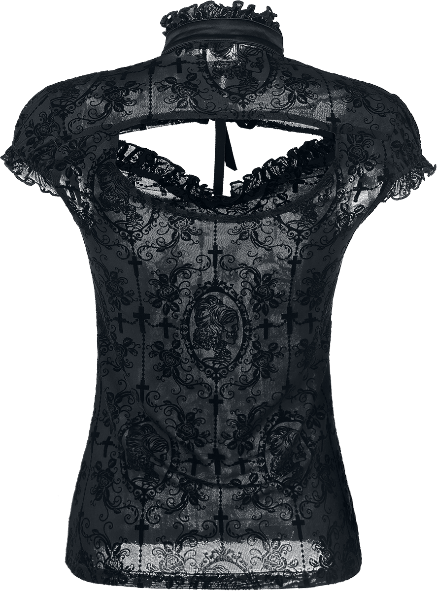 T-Shirt Manches courtes Gothic de Banned Alternative - Dark Lady - XS à XL - pour Femme - noir - Banned Alternative - View 2