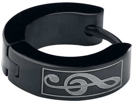 Boucles d'oreilles  de etNox - Note De Musique - pour Unisexe - noir - etNox - View 2