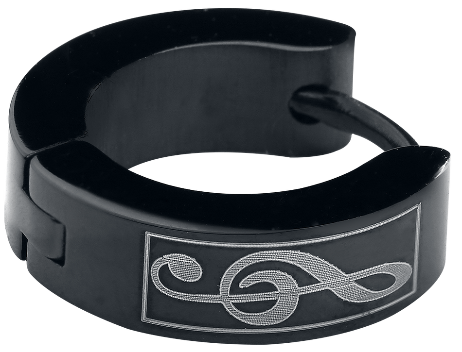 Boucles d'oreilles  de etNox - Note De Musique - pour Unisexe - noir - etNox - View 2