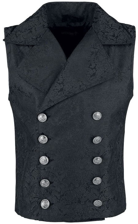 Veste Gothic de Gothicana by EMP - Baroque Vest - S à XXL - pour Homme - noir - Gothicana by EMP
