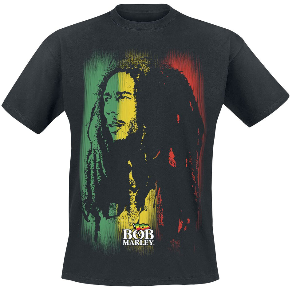 T-Shirt Manches courtes  de Bob Marley - Stare Paint Stripe - M à 4XL - pour Homme - noir - Bob Marley