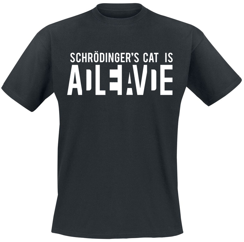 T-Shirt Manches courtes Fun de Tierisch - Schrödinger's Cat Is Alive - S à 5XL - pour Homme - noir - Tierisch