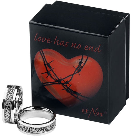 Bague  de etNox hard and heavy - Love Has No End - pour Unisexe - couleur argent - etNox hard and heavy