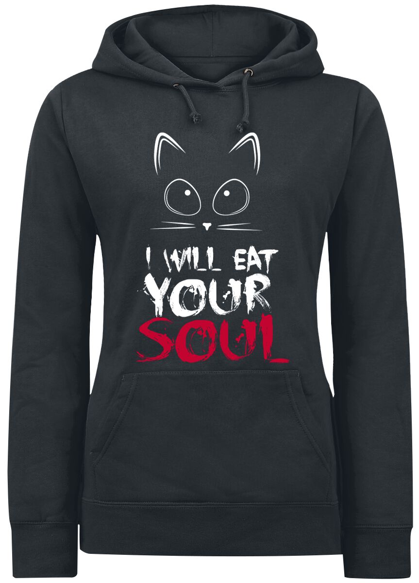 Sweat-shirt à capuche Fun de Tierisch - I Will Eat Your Soul - S à XXL - pour Femme - noir - Tierisch