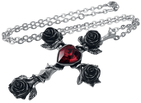 Collier Gothic de Alchemy Gothic - Black Rosifix - pour Femme - couleur argent - Alchemy Gothic - View 2