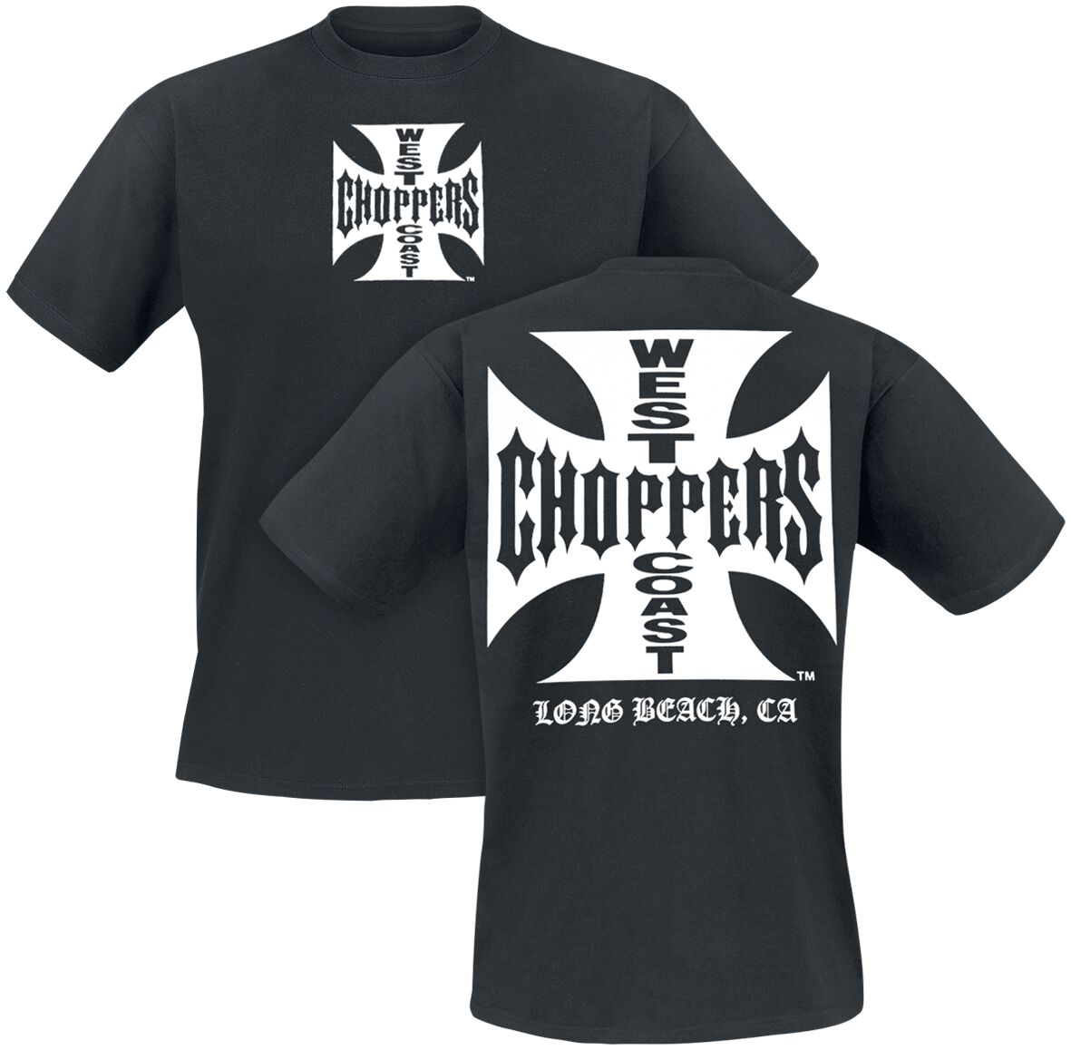 T-Shirt Manches courtes  de West Coast Choppers - OG Classic - S à 3XL - pour Homme - noir - West Coast Choppers