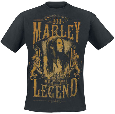 T-Shirt Manches courtes  de Bob Marley - Rebel Legend - S à 5XL - pour Homme - noir - Bob Marley