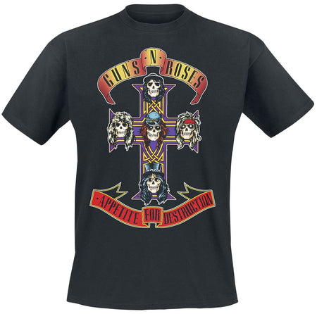 T-Shirt Manches courtes  de Guns N' Roses - Appetite For Destruction - Pochette - S à 4XL - pour Unisexe - noir - Guns N' Roses