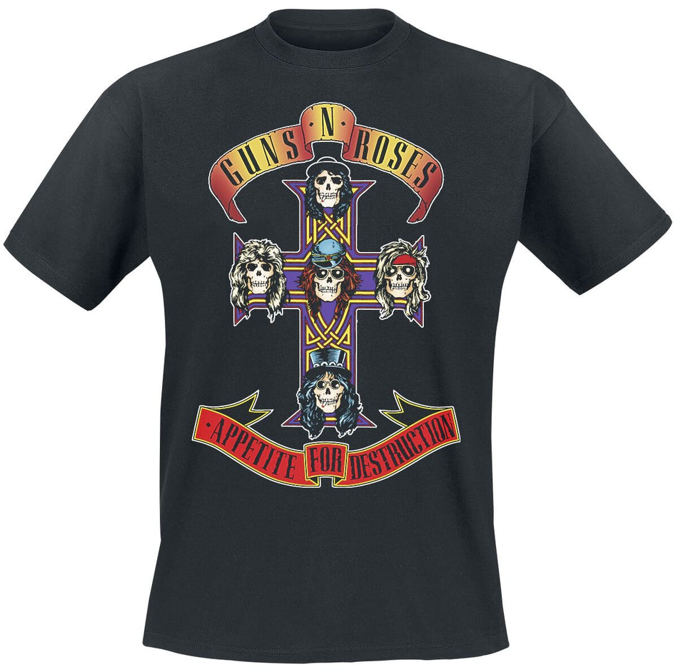 T-Shirt Manches courtes  de Guns N' Roses - Appetite For Destruction - Pochette - S à 4XL - pour Unisexe - noir - Guns N' Roses