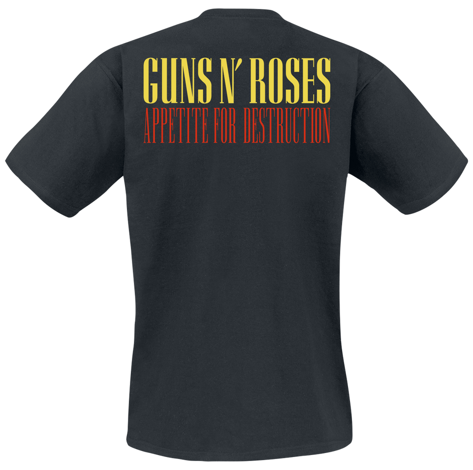 T-Shirt Manches courtes  de Guns N' Roses - Appetite For Destruction - Pochette - S à 4XL - pour Unisexe - noir - Guns N' Roses - View 2