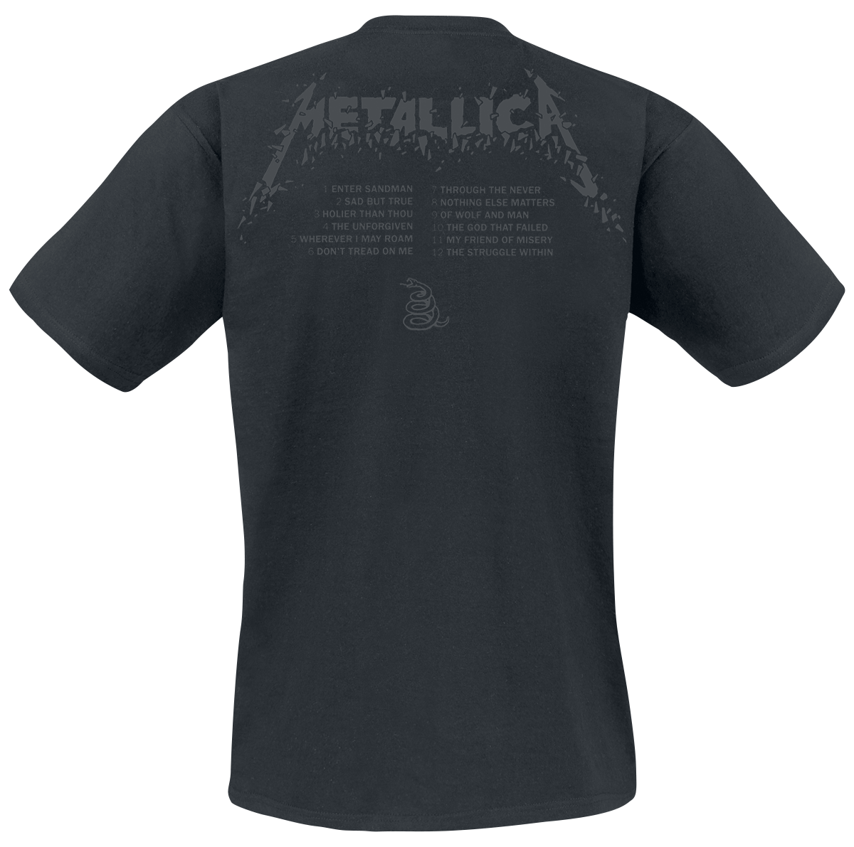 T-Shirt Manches courtes  de Metallica - M - Black Album - S à XXL - pour Homme - noir - metallica - View 2