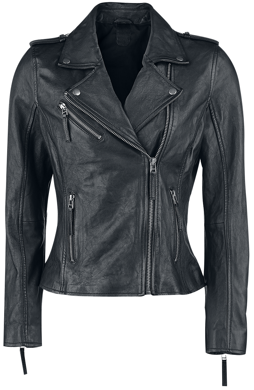 Veste en cuir  de Black Premium by EMP - All Over The Road - M à 5XL - pour Femme - noir - Black Premium by EMP - View 2