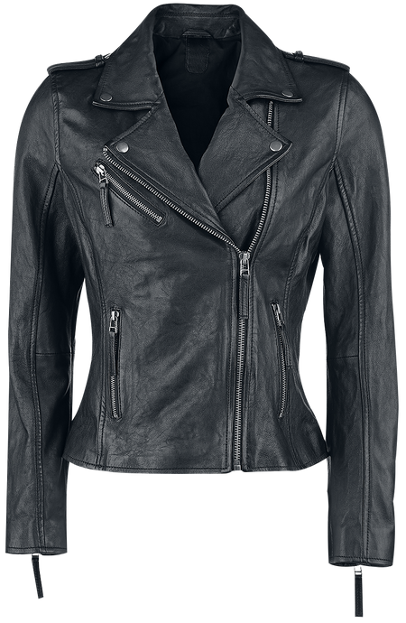 Veste en cuir  de Black Premium by EMP - All Over The Road - M à 5XL - pour Femme - noir - Black Premium by EMP - View 2