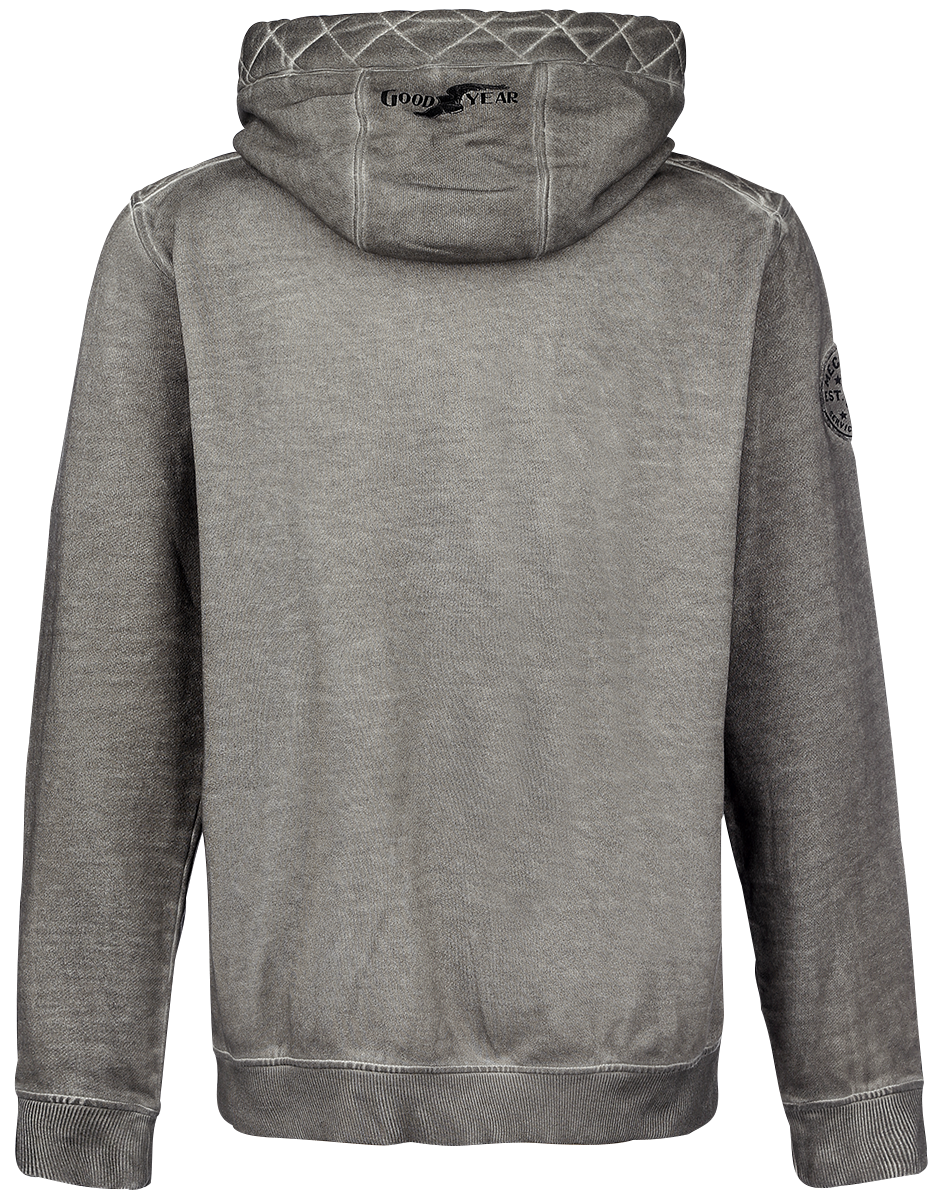 Sweat-shirt à capuche Rockabilly de GoodYear - George - S à XL - pour Homme - anthracite - Goodyear - View 2