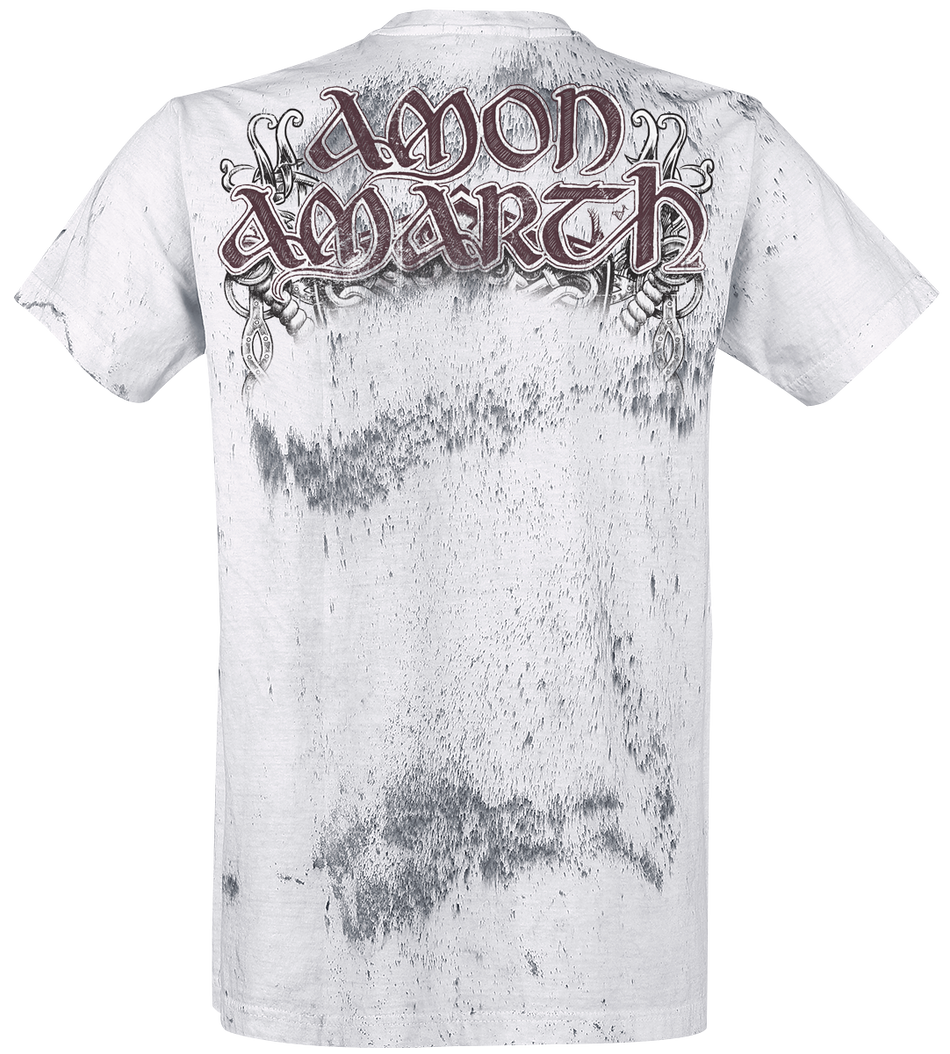 T-Shirt Manches courtes  de Amon Amarth - Crânes Barbus - M à 4XL - pour Homme - gris clair - Amon Amarth - View 2