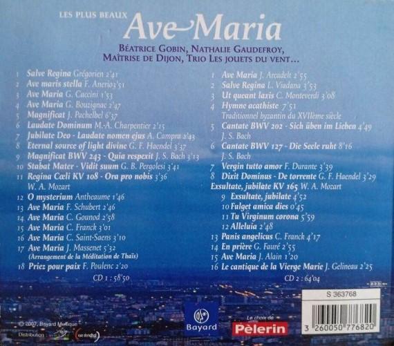 Les plus beaux Ave Maria - Front Cover